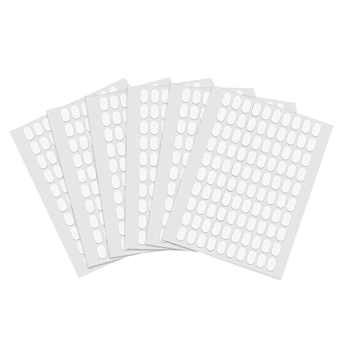 600 Pcs False Tip double sided Adhesive tapes, Pre-cut (13×8mm) Nail Display Strips for Nail Art Display Stand Practice Nail Holder and Nail Color Chart Display Book