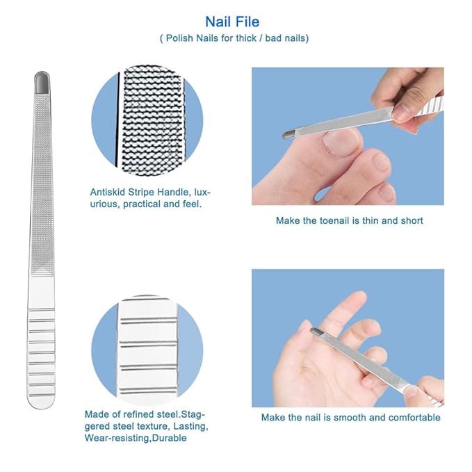 Professional Cuticle Nippers Kit, Cuticle Trimmer with Cuticle Pusher & Other Durable Nail Care Manicure Kit for Women, Premium Stainless Steel & Ergonomic Design, Travel & Gift
