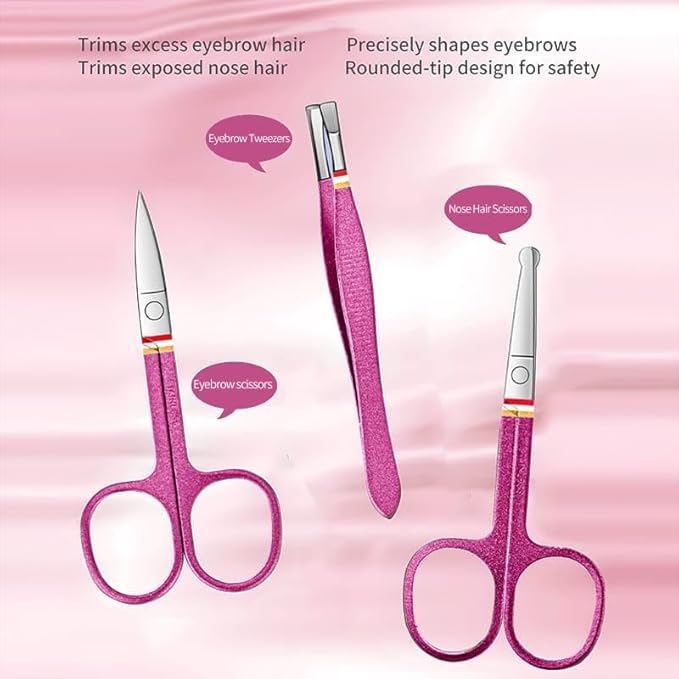 Manicure Pedicure Set, 19-Piece Premium Stainless Steel Grooming Kit Crafted with Care – Professional Nail Clippers & Tools with Travel Case for Men & Women
