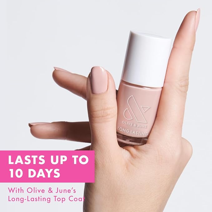 Olive & June Long Lasting Nail Polish | Plump Gel-Like Finish No Lamp Needed | Lasts up to 10 days | Salon-Quality 15-Free Vegan & Cruelty-Free Chip-Resistant | HZ Dusty Rose