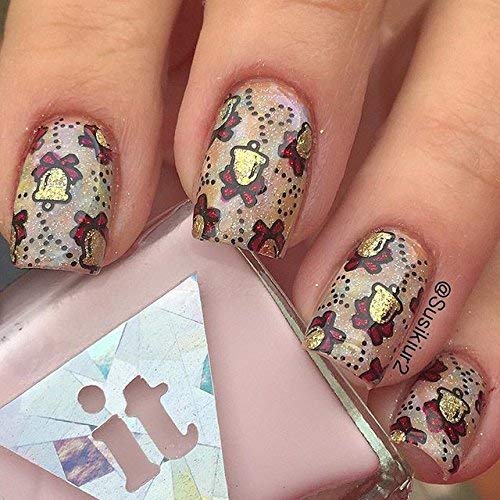 PUEEN Nail Art Stamp Collection Set 24E - LOVE ELEMENTS - NEW Unique Set of 24 Nailart Polish Stamping Manicure Image Plates Accessories Kit (Totaling 144 Images) with BONUS Storage Case-BH000018