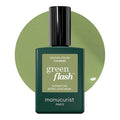 Manucurist Green Flash LED Tuileries Gel Green Nail Polish - Vegan, 12-Free, Plant-Based Gel Polish - Strengthens and Protects the Nail - Made in France - 0.5 fl oz