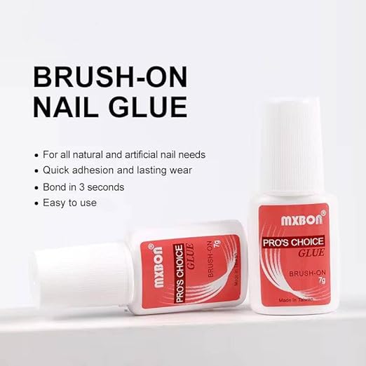 Super Strong Nail Glue for Press On Nails, Nail Tips & Acrylics – Long-Lasting Brush-On Nail Adhesive for Professional & DIY Use – No Mess, Fast Drying, Precision Application (Nail Glue, 2, Count)