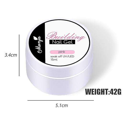 Better Non-Stick Hand Extension Glue,3 Colors Solid Nail Glue Gel Can Be Shaped at Will,Nail Tips Glue Gel for Acrylic Nails and Nail DIY Use,Need UV/LED Lamp Cure (Clear&Pink&Dark Pink)