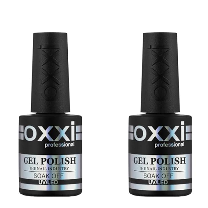 OXXI Professional SET 2in1 Rubber Base 10ml. + Top No-Wipe 10ml. (no sticky layer) / 0.34 Fl Oz Gel LED/UV Nail Polish Coat Soak Off Original NEW SIZE