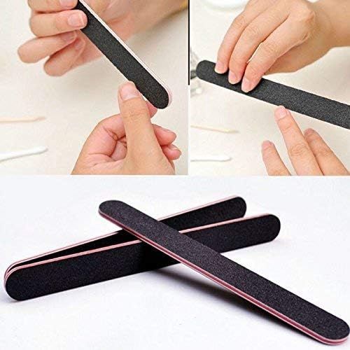 Karlash Professional Double Sided Emery Board 7" Black Nail File 100/100 10pcs