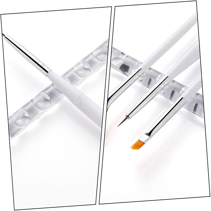 5pcs Nail Art Transparent Pen Holder Nail Tech Accessories Fountain Pen Holder Nail Art Brush Organizer Nail Art Accessories Nail Art Pen Rest Nail Beauty Penholder