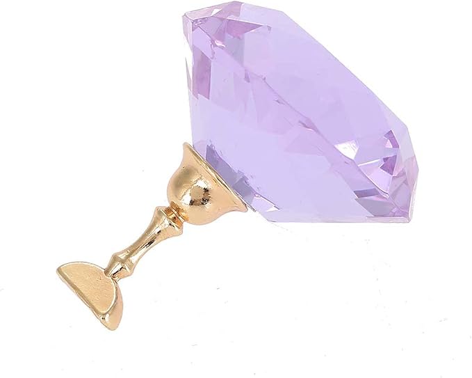 Semme Crystal Nail Stand,Nail Art Tip Holder Display Stand, Magnetic Alloy Nail Tips Stand Base for Salon DIY and Practice Manicure Tools()