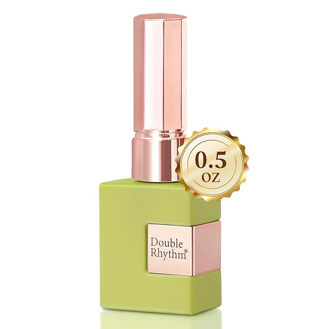 Double Rhythm 0.5 Oz Gel Nail Polish Neutral Natural Same Color Same Bottle Translucent Light Milky Pastel 15ML Manicure French Design Art DIY at Home (Green Glow-A1339)