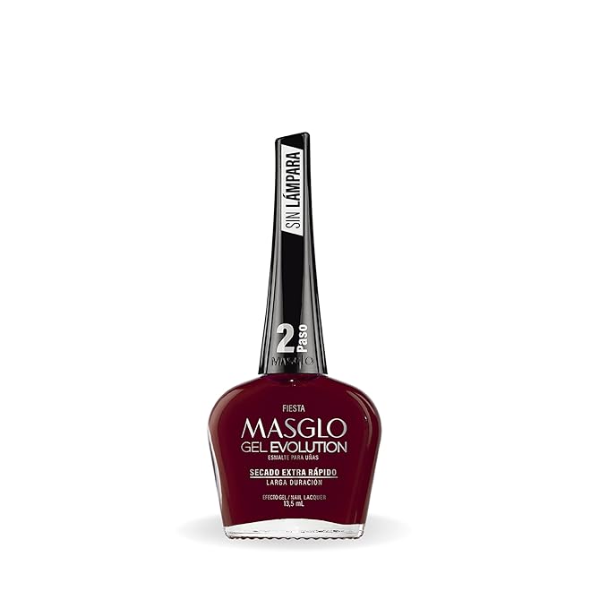 MASGLO Gel Evolution – Nail Polish No UV/LED Lamp Needed, Fast-Drying, 12-Day Wear, 14-Free Formula, High-Gloss Finish, vegan (0.5 oz)