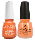 China Glaze Gelaze Tips and Toes Nail Polish, Peachy Keen, 2 Count