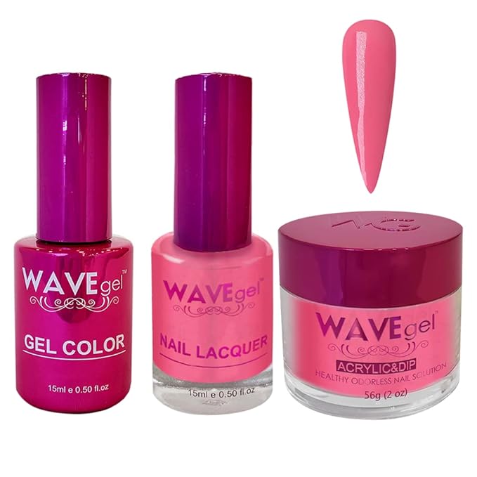 WAVEGEL Soak-Off Gel, Nail Lacquer & Acrylic/Dip Powder Matching Set - Princess Collection - #93 Healthy Looking