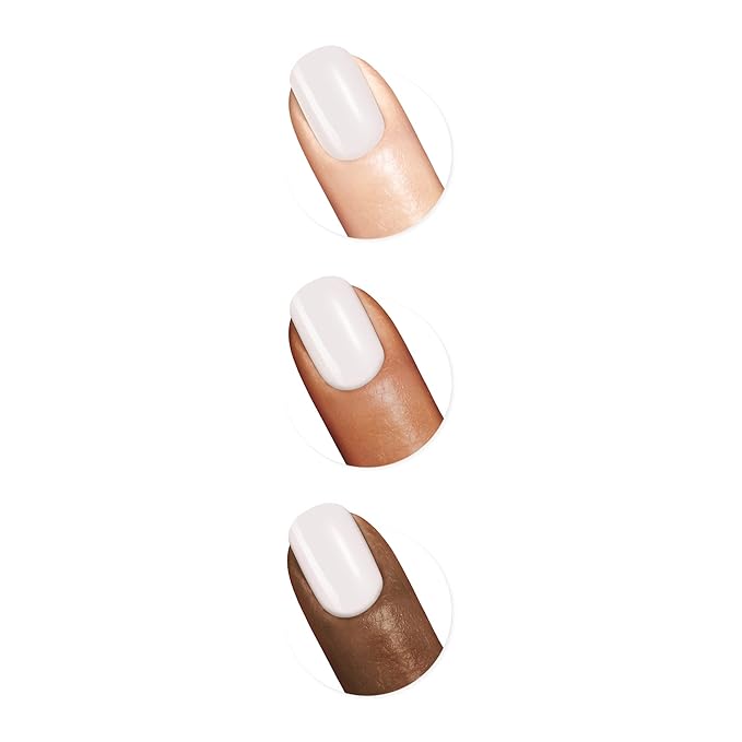 Sally Hansen Good. Kind. Pure. Nail Polish | Plant-Based, Vegan, 16-Free Formula | Opaque, Shiny | 110 White Tea | Creamy White Nail Color