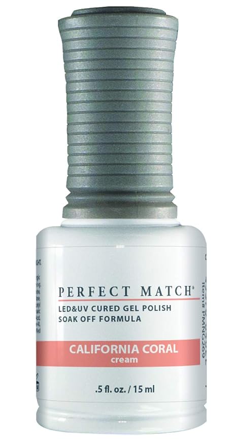 LeChat Perfect Match Gel Polish, California Coral, 0.5 Fl Oz
