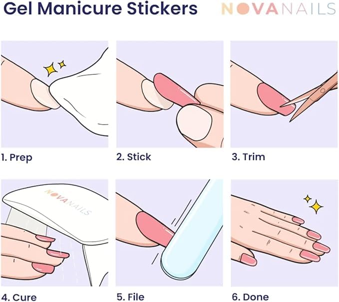 Semi Cured Gel Nail Strips (Cashmere)