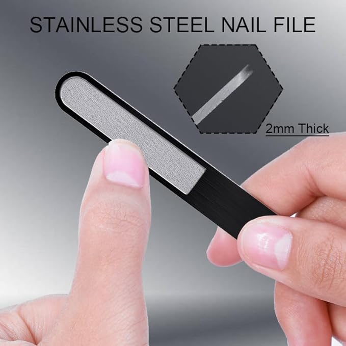 Nail Clippers for Seniors, Wide Jaw Fingernail Clippers and Angled Head Toenail Clippers for Thick Nail, Professional German Nail Clippers for Men, Women & Pregnant (Black 2)