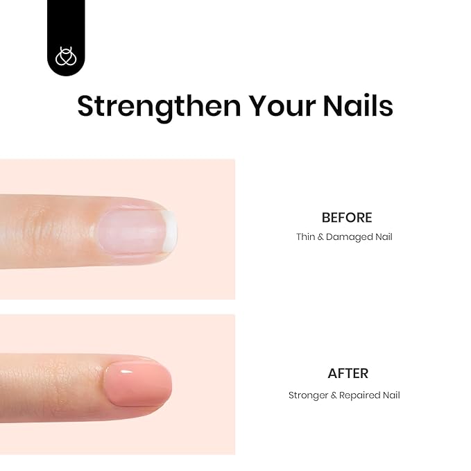 Beetles Nude Color Base Gel Nail Polish, 15ml Rubber Base 5 in 1 Neutral Brown Clear French Tip Color Gel Polish Nail Strengthener Soak Off U V LED Lamp Cure Manicure Design DIY at Home