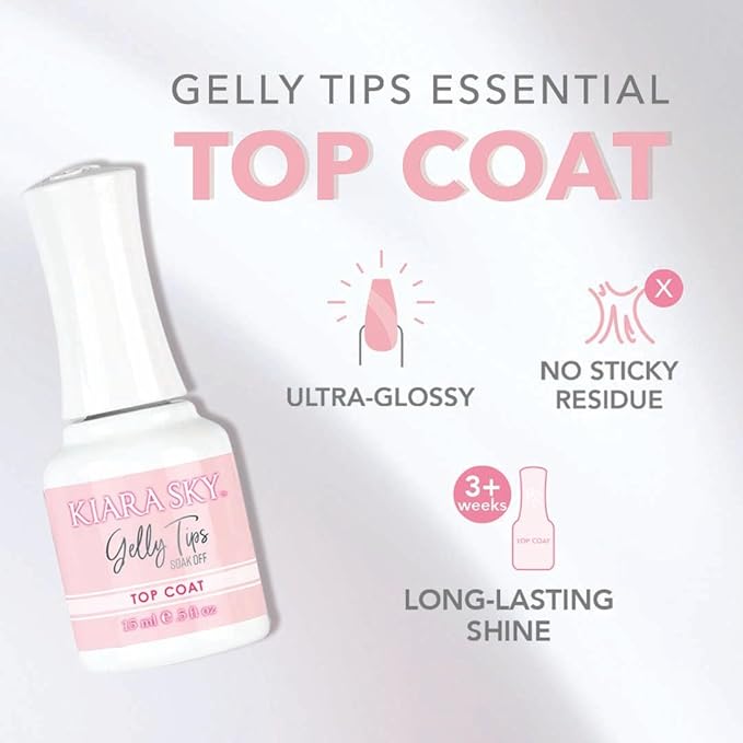KIARA SKY Gelly Tip Top Coat 0.5 fl oz | non-wipe formula