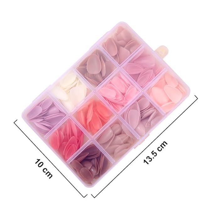 12Packs 360Pcs Almond Press on Nails Short Fake Nails Soft Gel False Nails Almond Nails Tips Solid Color Acrylic Nails Art for Women Manicure Deco 15 Size - 12 Colors