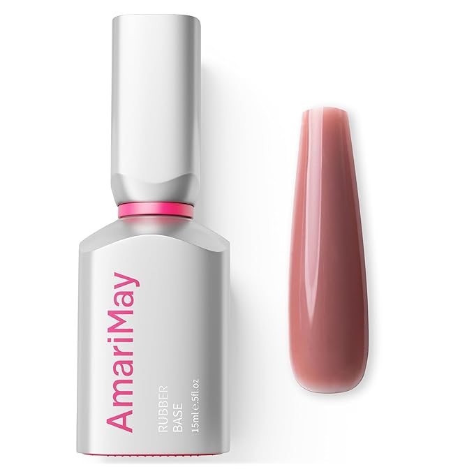 Color Rubber Base Builder Gel, 15ml, Rosybrown, Sheer Nail Gel, 3-in-1 Soak Off Nail Strengthener UV/LED needed B12.