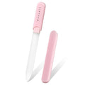 Makartt Nail File: Glass Nail File for Natural Nails - Gentle Crystal Nail Filer, Double-Sided Sandblasted Nail Buffer, Reusable Nail Care Tool for Home Manicure, 1pc Pink