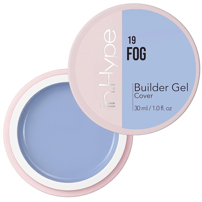 IN.HYPE UV/LED Professional Hard/Builder Gel for Nail Extension/Strengthening/Overlays File Off Blue Fog #19