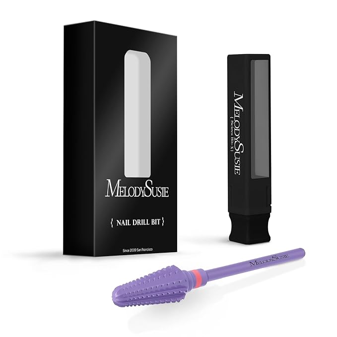 MelodySusie Professional Tornado 3/32'' Nail Drill Bits, Carbide Tungsten Multi-function Bits, Suitable for Manicure Pedicure Cuticle Gel Polishing, Salon Bits, Series Bit-X, Purple, 3XC
