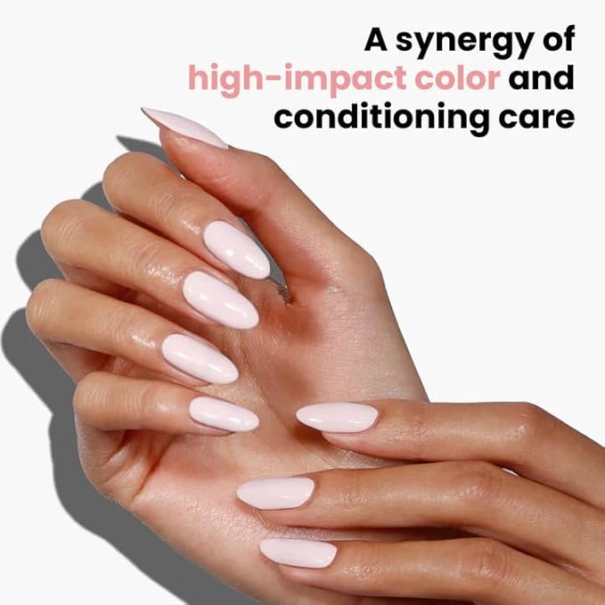 LONDONTOWN lakur Nail Polish - Chip-Resistant, Non-Toxic, Conditions & Hydrates Nails | Glossy Pastel Powder Pink, Macaroon at Noon, .40 fl oz
