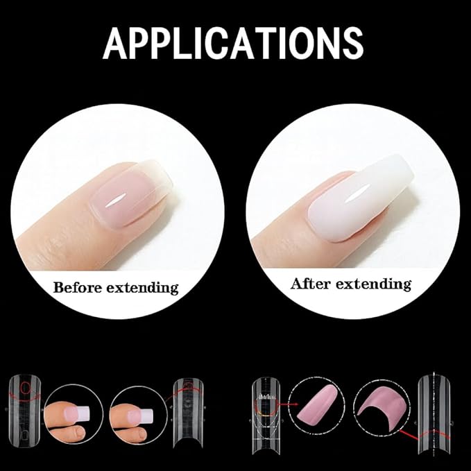 Straight Polygel Nail Forms for Toes, 150PCS Reusable Dual Forms for Poly Extension, Full Cover Molds for Acrylic Toenails Pedicure, Tonenails Builder Gel Forms DIY Nail Art at Home
