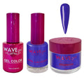 WAVEGEL Soak-Off Gel, Nail Lacquer & Acrylic/Dip Powder Matching Set - Princess Collection - #58 Imperial Blue