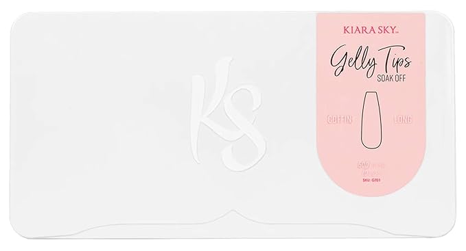 Kiara Sky Gelly Tips | Soak Off Soft Gel Nail Extensions | 500 pieces - 10 Sizes | Coffin Long