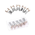 AKOAK 10 Pieces Reusable UV gel Acrylic Nail Art Tips Extension Guidance Form Tool, Nail Extension Metal Aluminum Holder, Nail Salon Home Accessories (Silver)