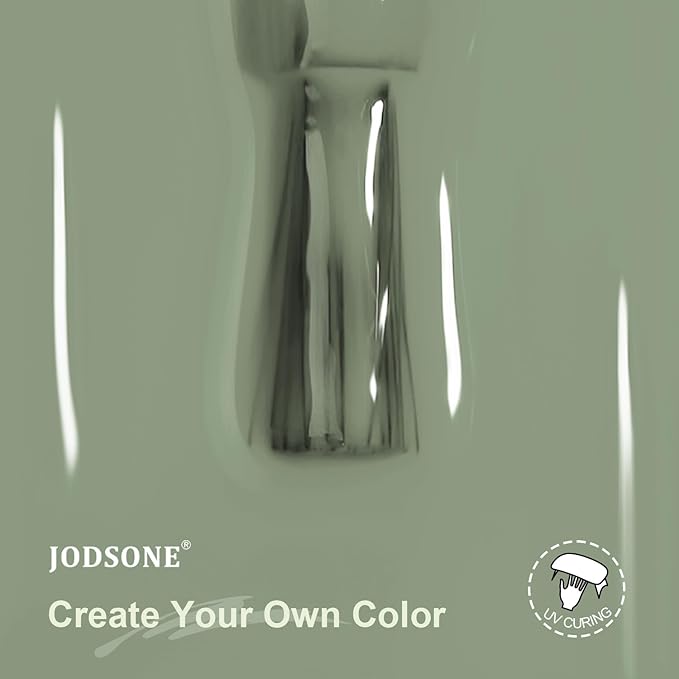 JODSONE 16.5ml Gel Nail Polish Sage Green Need U V Curing for Home Manicures Sage Green Lacquer for Solid Nail Designs Gift for Women