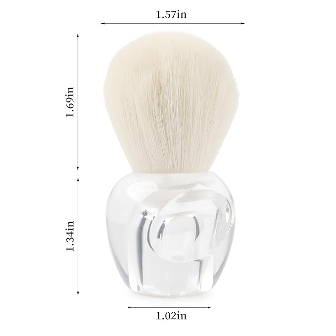 BQAN Nail Dust Brush Nail Art Dust Powder Remover Brush Nail Arts Dust Cleaner Brush Soft Kabuki Cleaner Brush for Makeup or Acrylic UV Gel Nail Arts (Transparent)