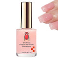 12ML Nail Strengthener for Damaged Nails, Extra Strong Nail Hardener with Pink LED Gel Polish, Fast Drying Nail Repair & Growth Treatment for Weak Thin Nails, Glossy Long Lasting Finish (1PCS)