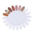 20Pcs Nail Swatches Wheels Plastic Nail Polish Swatch, Nail Display Color Sample Swatch Wheel for Color Show (400 Tips, with Number Stickers)