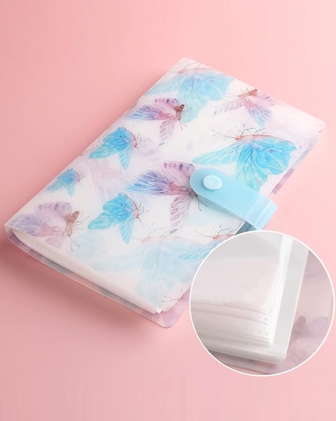 120 Shots Nail Art Stickers Storage Book Butterfly Nail Decals Collecting Album Sticker Nail Tech Organizers and Storage Holder Binder Book for Nail Sticker Display