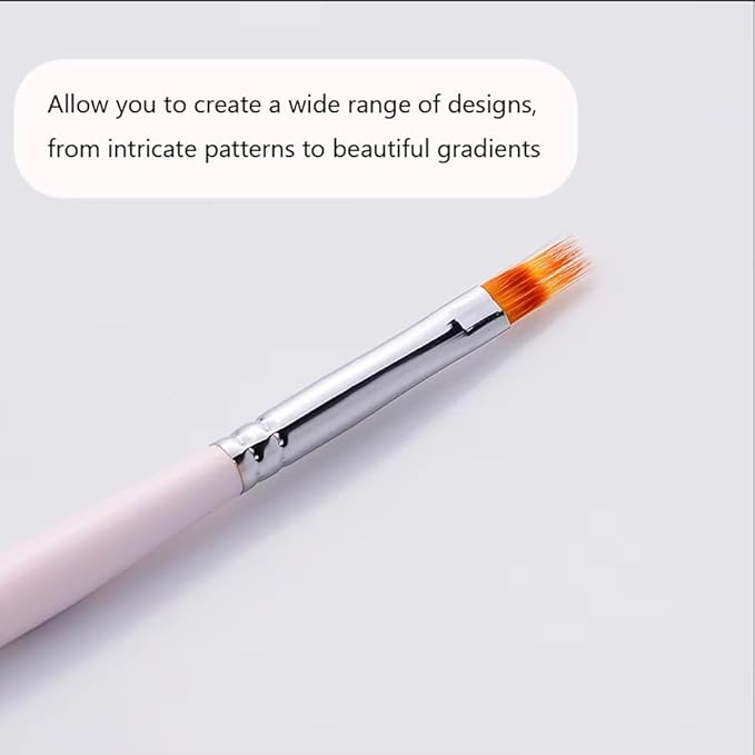 1Pc Nails Art Brush Pattern Phototherapy Acrylic UV Gel Extension Builder Gradual Color Blooming Nail Drawing Pen Soft Gradient Pink Red Black Drawing Painting Ombre Nails Art Pen