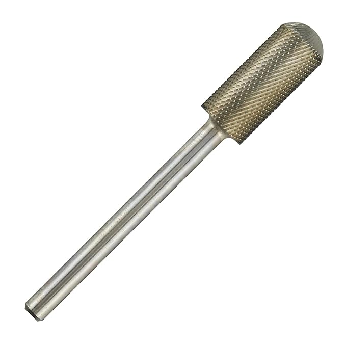 C & I Small Barrel Rounded Top Nail Drill Bit with Teeth on the Top, Professional Electric File for Manicure Drill Machine, Remove Nail Gels 3/32” (Extra Fine -XF)