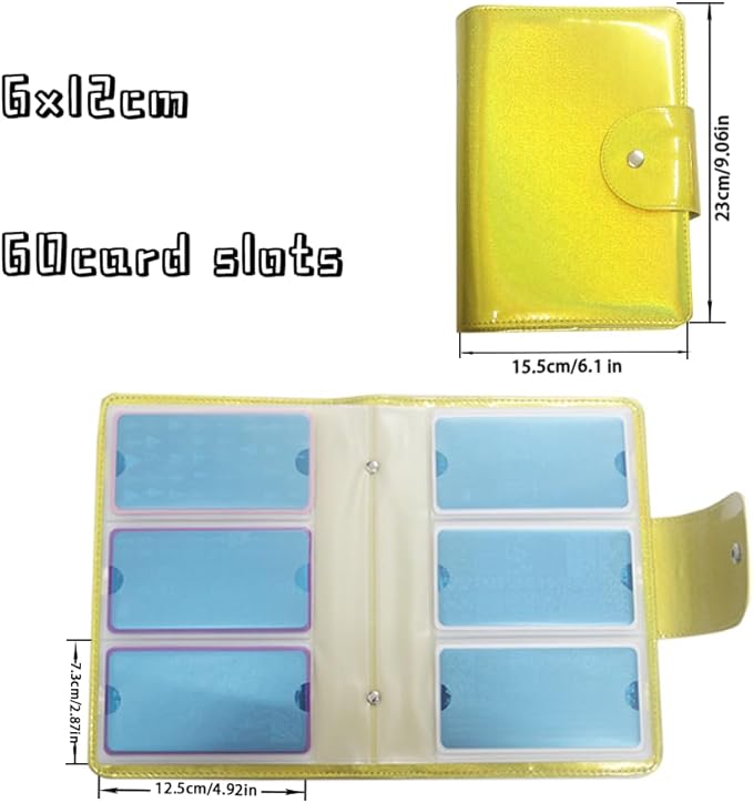 Finger Angel 60 Slots Nail Plates Holder Case Stamping Templates Organizer Retangel Nail Printing Molds Collection Manicure Tool Accessorie-6x12Cm Template Case Golden Color