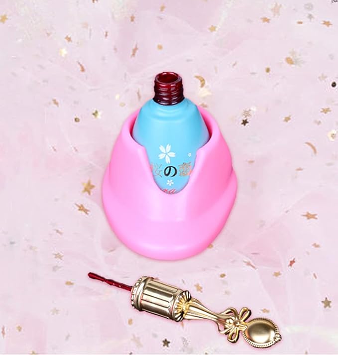 4 Pcs Soft Rubber Nail Polish Bottle Holder Anti-spill Bottle Stand Manicure Display Tools Nail Art Supplies for Nail Organizer Display