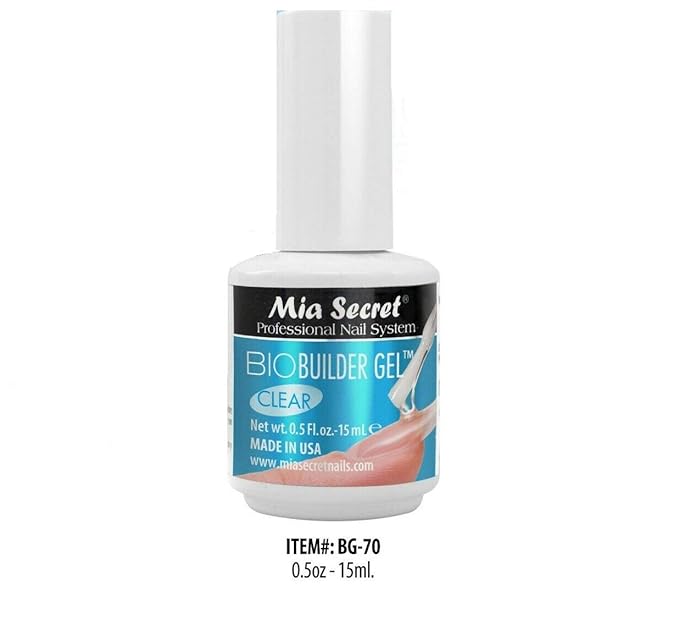 Mia Secret Professional Nail System BIO BUILDER GEL 0.5oz 5 COLOR SET! FROSTED PINK/CLEAR/PERFECT PINK/WHITE/COVER NUDE