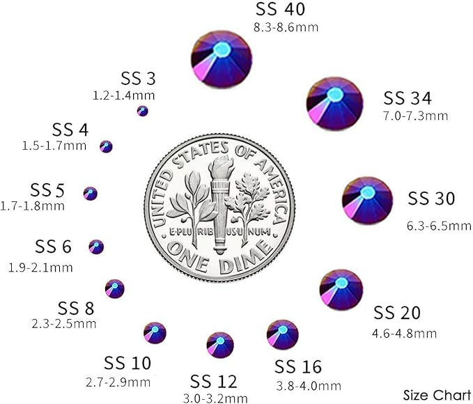 2880 pcs SS10 Amethyst AB Hotfix Rhinestones Flatback Round Crystal Glass Rhinestones Gems for Crafts Nail Face Art Clothes Shoes Bags DIY