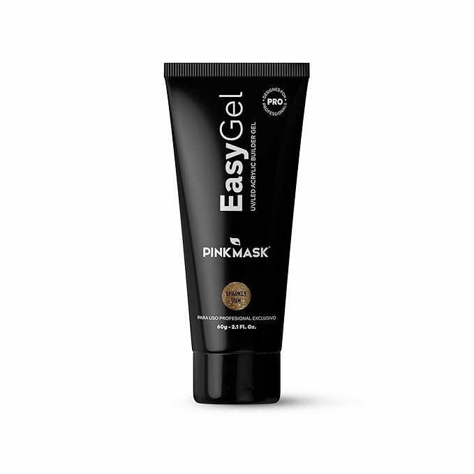 PINK MASK Easy Gel 2oz 60g- Sparkly Sun, Professional Builder Enhancement Gel-Quick Nail Extension for Beginner DIY, Nail Strengthener-Long Lasting-Salon Quality-Thickening Solution