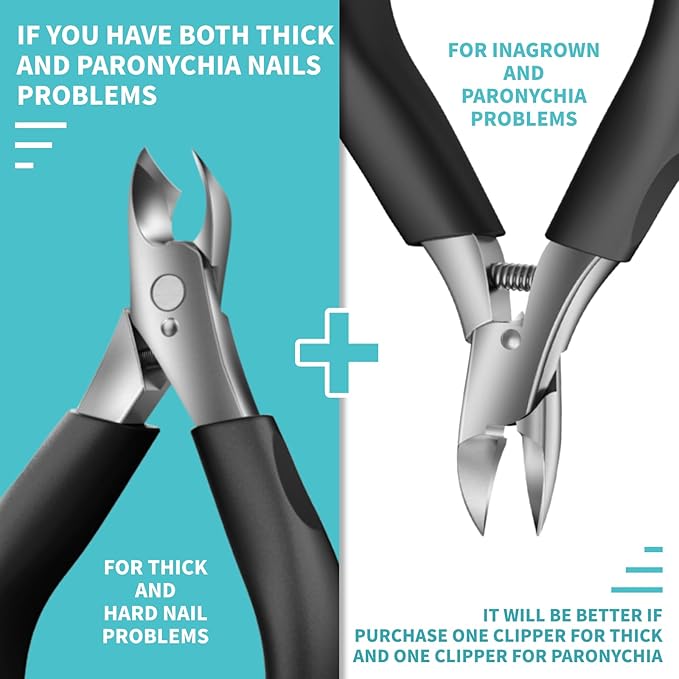 Toenail Clippers for Ingrown & Thick Toenails - Idea Stocking Stuffers Gift for Men & Dad, Heavy Duty Toe Nail Clippers with Sharp Blades & Long Handle, Professional Pedicure Tool Easy Deep in Nails