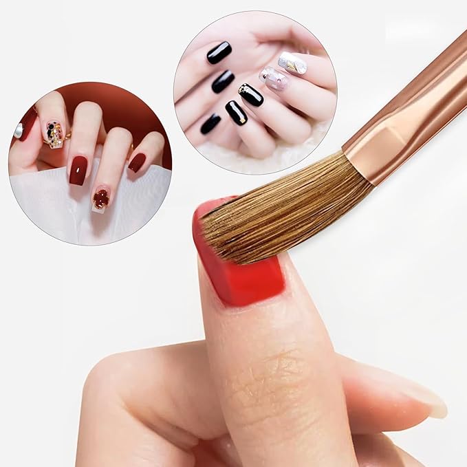 3 PCS Nail Brush Set, Professional Nail Art Brush Size 8/10/14, Nail Brushes for Acrylic Powder, 3D Nailcarving Tool Brushes Festival Women Gift Set, Art Brush for Beginner and Professional, PInk