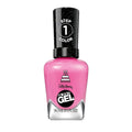 Sally Hansen Miracle Gel Salon Quality Nail Polish | Gel-Like Formula, Two-Step System, No UV Light Needed, Long Lasting | Opaque, Glossy | 340 Party of Hue | Magenta Pink Nail Color