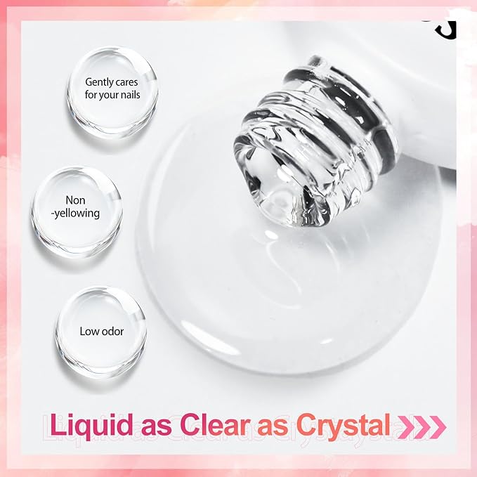 JODSONE Blooming Gel Nail Polish,10ml Clear Blooming Gel with Liner Brush, Create Marble, Floral, Watercolor & Gradient Nail Art Designs