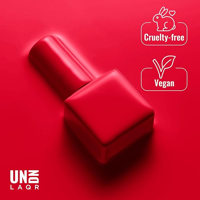 UN/DN Vegan Nail Polish - Pretty Dangerous - Red Nail Polish - Fingernail Polish for Women and Men - Long Lasting, Cruelty Free - 0.5 oz