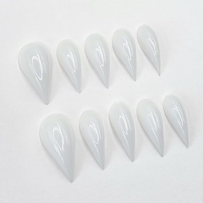 10 Pcs Handmade Press on Nails Short Curved Unique Stiletto Eagle Claw Acrylic Fake Nail with Dragon Claw Design Thickened Goth Nails Press Ons Full Cover Reusable Glue on Nail for Women（S）